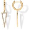 imagePAVOI 14K Gold Plated S925 Sterling Silver Post Lightweight DropDangle Huggie Earrings for Women  Star Lock Butterfly Moon Lightning  Dainty EarringsYellow Gold