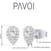 imagePAVOI 14K Gold Plated Sterling Silver Post Brilliant Round Faux Diamond Halo Earrings  Premium Cubic Zirconia in Rose White and Yellow GoldWhite Gold
