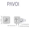 imagePAVOI 14K Gold Plated Sterling Silver Post Brilliant Round Faux Diamond Halo Earrings  Premium Cubic Zirconia in Rose White and Yellow GoldWhite Gold
