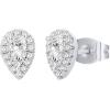 imagePAVOI 14K Gold Plated Sterling Silver Post Brilliant Round Faux Diamond Halo Earrings  Premium Cubic Zirconia in Rose White and Yellow GoldWhite Gold