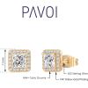imagePAVOI 14K Gold Plated Sterling Silver Post Brilliant Round Faux Diamond Halo Earrings  Premium Cubic Zirconia in Rose White and Yellow GoldYellow Gold