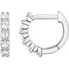 imagePAVOI 14K Gold Plated Sterling Silver Post Pave Cubic Zirconia Huggie Hoop Earrings for WomenWhite Gold
