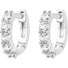 imagePAVOI 14K Gold Plated Sterling Silver Post Pave Cubic Zirconia Huggie Hoop Earrings for WomenWhite Gold