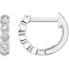 imagePAVOI 14K Gold Plated Sterling Silver Post Pave Cubic Zirconia Huggie Hoop Earrings for WomenWhite Gold