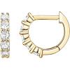 imagePAVOI 14K Gold Plated Sterling Silver Post Pave Cubic Zirconia Huggie Hoop Earrings for WomenYellow Gold