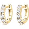 imagePAVOI 14K Gold Plated Sterling Silver Post Pave Cubic Zirconia Huggie Hoop Earrings for WomenYellow Gold