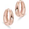 imagePAVOI 14K Gold Plated Sterling Silver Post Small Chunky Hoops Earrings  Thick Lightweight Gold Hoop Earrings for WomenRose Gold