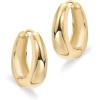 imagePAVOI 14K Gold Plated Sterling Silver Post Small Chunky Hoops Earrings  Thick Lightweight Gold Hoop Earrings for WomenYellow Gold