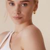 imagePAVOI 14K Gold Plated Sterling Silver Post Small Chunky Hoops Earrings  Thick Lightweight Gold Hoop Earrings for WomenYellow Gold