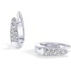 imagePAVOI 18K Gold Plated 925 Sterling Silver Posts Cubic Zirconia U Shaped Hoop Earrings  Hypoallergenic CZ Huggie Earrings for WomenWhite Gold