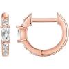 imagePAVOI 14K Gold Plated 925 Sterling Silver Post Cubic Zirconia Huggie Earrings  Small Gold Hoop Earrings for Women  CZ Stud Cuff EarringRose Gold