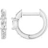 imagePAVOI 14K Gold Plated 925 Sterling Silver Post Cubic Zirconia Huggie Earrings  Small Gold Hoop Earrings for Women  CZ Stud Cuff EarringWhite Gold