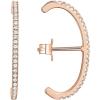 imagePAVOI 14K Gold Plated 925 Sterling Silver Post Minimalist Suspender Ear Cuff Earrings for Women  Wrap Earlobe StudsRose Gold