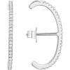 imagePAVOI 14K Gold Plated 925 Sterling Silver Post Minimalist Suspender Ear Cuff Earrings for Women  Wrap Earlobe StudsWhite Gold