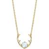 imagePAVOI 14K Gold Plated Created White Opal Necklace  Opal Necklaces for WomenYellow Gold
