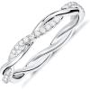imagePAVOI 14K Gold Plated Cubic Zirconia Twisted Rope Eternity Band for WomenWhite Gold