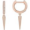 imagePAVOI 14K Gold Plated S925 Sterling Silver Post Lightweight DropDangle Huggie Earrings for Women  Star Lock Butterfly Moon Lightning  Dainty EarringsRose Gold