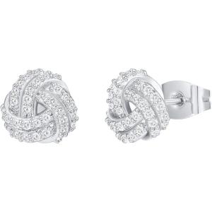 imagePAVOI 14K Gold Plated Sterling Silver Post Love Knot Stud Earrings  Gold Earrings for WomenWhite Gold