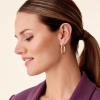 imagePAVOI 14K Gold Plated 925 Sterling Silver Posts Cubic Zirconia Hoop Earrings for Women  Halo CZ Gold Huggie HoopsRose Gold