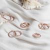 imagePAVOI 14K Gold Plated 925 Sterling Silver Posts Cubic Zirconia Hoop Earrings for Women  Halo CZ Gold Huggie HoopsRose Gold