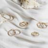 imagePAVOI 14K Gold Plated 925 Sterling Silver Posts Cubic Zirconia Hoop Earrings for Women  Halo CZ Gold Huggie HoopsYellow Gold