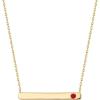 imagePAVOI 14K Gold Plated Crystal Birthstone Bar Necklace  Dainty Necklace  Gold Necklaces for WomenYellow Gold
