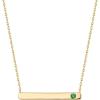 imagePAVOI 14K Gold Plated Crystal Birthstone Bar Necklace  Dainty Necklace  Gold Necklaces for WomenYellow Gold