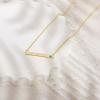 imagePAVOI 14K Gold Plated Crystal Birthstone Bar Necklace  Dainty Necklace  Gold Necklaces for WomenYellow Gold