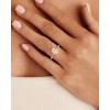 imagePAVOI 14K Gold Plated Engagement Ring for Women  Cubic Zirconia Wedding Band for Women  Oval Womens Fake Engagement RingWhite Gold