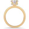 imagePAVOI 14K Gold Plated Simple 25CT Pear Cubic Zirconia Hidden Halo Eternity Ring Fake Bridal Wedding Promise Statement  Engagement Ring for WomenYellow Gold