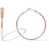 imagePAVOI 14K Gold Plated Sterling Silver Post Hoops  Large Hoops Earring  Lightwight Gold Hoop Earrings for WomenRose Gold