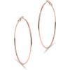 imagePAVOI 14K Gold Plated Sterling Silver Post Hoops  Large Hoops Earring  Lightwight Gold Hoop Earrings for WomenRose Gold