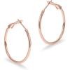 imagePAVOI 14K Gold Plated Sterling Silver Post Hoops  Large Hoops Earring  Lightwight Gold Hoop Earrings for WomenRose Gold