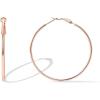 imagePAVOI 14K Gold Plated Sterling Silver Post Hoops  Large Hoops Earring  Lightwight Gold Hoop Earrings for WomenRose Gold