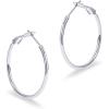 imagePAVOI 14K Gold Plated Sterling Silver Post Hoops  Large Hoops Earring  Lightwight Gold Hoop Earrings for WomenWhite Gold
