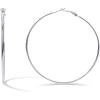 imagePAVOI 14K Gold Plated Sterling Silver Post Hoops  Large Hoops Earring  Lightwight Gold Hoop Earrings for WomenWhite Gold
