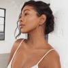 imagePAVOI 14K Gold Plated Sterling Silver Post Hoops  Large Hoops Earring  Lightwight Gold Hoop Earrings for WomenWhite Gold