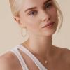 imagePAVOI 14K Gold Plated Sterling Silver Post Hoops  Large Hoops Earring  Lightwight Gold Hoop Earrings for WomenWhite Gold