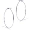 imagePAVOI 14K Gold Plated Sterling Silver Post Hoops  Large Hoops Earring  Lightwight Gold Hoop Earrings for WomenWhite Gold