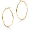 imagePAVOI 14K Gold Plated Sterling Silver Post Hoops  Large Hoops Earring  Lightwight Gold Hoop Earrings for WomenYellow Gold