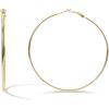 imagePAVOI 14K Gold Plated Sterling Silver Post Hoops  Large Hoops Earring  Lightwight Gold Hoop Earrings for WomenYellow Gold