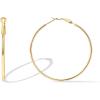 imagePAVOI 14K Gold Plated Sterling Silver Post Hoops  Large Hoops Earring  Lightwight Gold Hoop Earrings for WomenYellow Gold