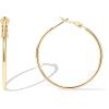 imagePAVOI 14K Gold Plated Sterling Silver Post Hoops  Large Hoops Earring  Lightwight Gold Hoop Earrings for WomenYellow Gold