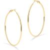 imagePAVOI 14K Gold Plated Sterling Silver Post Hoops  Large Hoops Earring  Lightwight Gold Hoop Earrings for WomenYellow Gold