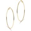 imagePAVOI 14K Gold Plated Sterling Silver Post Hoops  Large Hoops Earring  Lightwight Gold Hoop Earrings for WomenYellow Gold