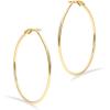 imagePAVOI 14K Gold Plated Sterling Silver Post Hoops  Large Hoops Earring  Lightwight Gold Hoop Earrings for WomenYellow Gold