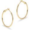imagePAVOI 14K Gold Plated Sterling Silver Post Hoops  Large Hoops Earring  Lightwight Gold Hoop Earrings for WomenYellow Gold