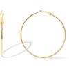 imagePAVOI 14K Gold Plated Sterling Silver Post Hoops  Large Hoops Earring  Lightwight Gold Hoop Earrings for WomenYellow Gold