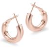 imagePAVOI 14K Gold Plated Sterling Silver Post Hoops  Lightweight Chunky Hoops Huggies  Thick Gold Hoop Earrings for Women200 Millimeters