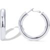 imagePAVOI 14K Gold Plated Sterling Silver Post Hoops  Lightweight Chunky Hoops Huggies  Thick Gold Hoop Earrings for Women400 Millimeters